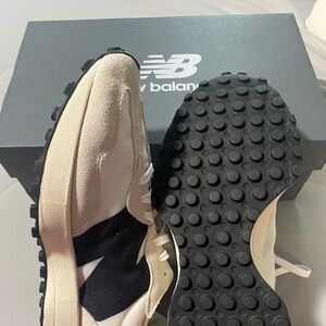 New Balance Cream and Black Running Shoes